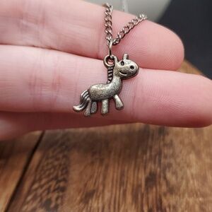 N2912 sterling pony necklace horse equestrian animal lover jewelry